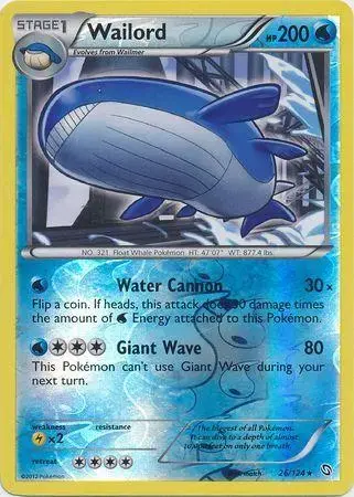 Wailord [Reverse Holo] - Pokemon Dragons Exalted #26