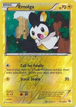 Emolga [Reverse Holo] - Pokemon Dragons Exalted #45