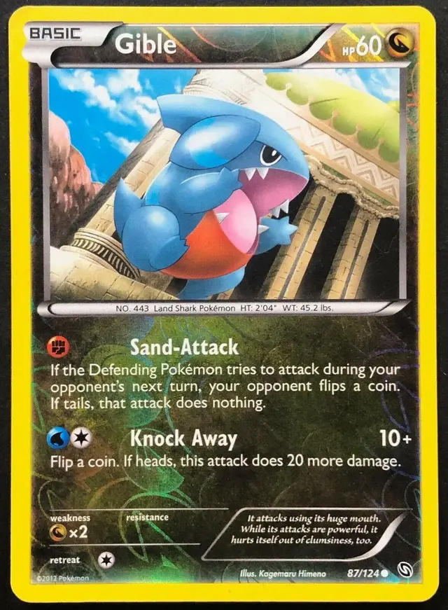 Gible [Reverse Holo] - Pokemon Dragons Exalted #87