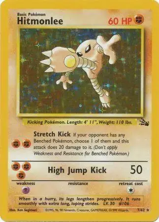 Hitmonlee - Pokemon Fossil #7