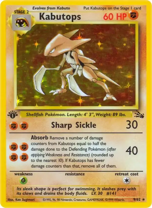 Kabutops [1st Edition] - Pokemon Fossil #9
