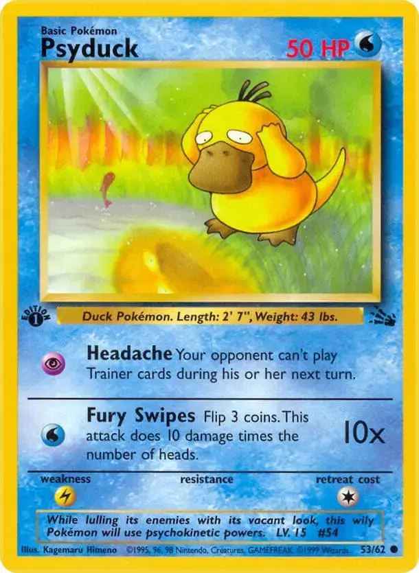 Psyduck [1st Edition] - Pokemon Fossil #53