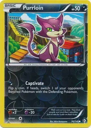 Purrloin [Reverse Holo] - Pokemon Boundaries Crossed #90