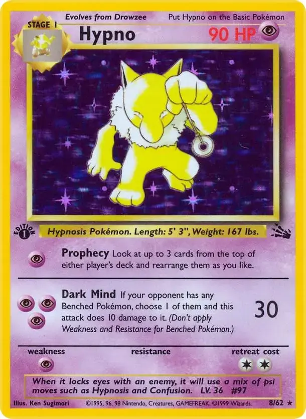Hypno [1st Edition] - Pokemon Fossil #8