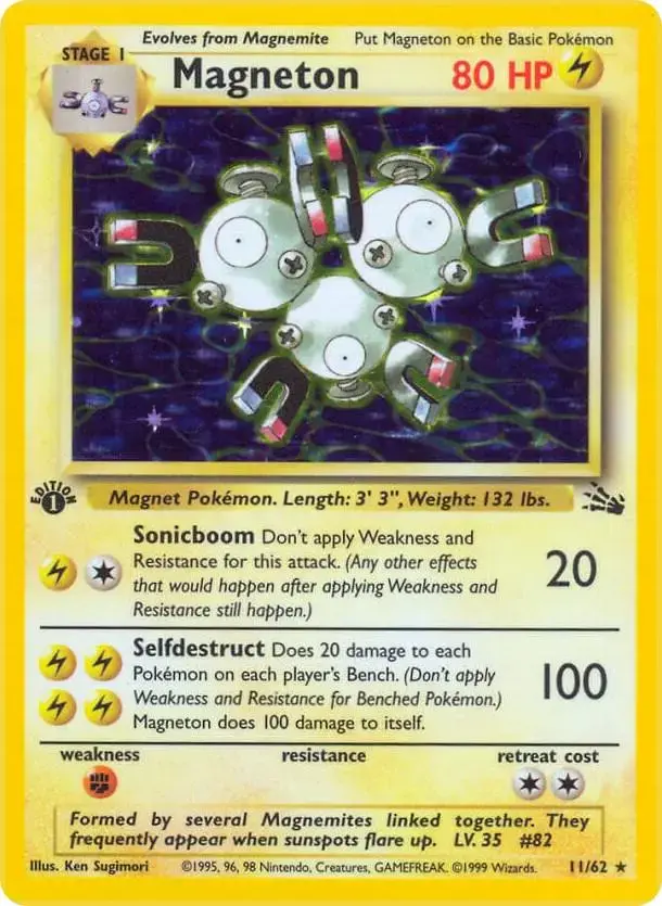 Magneton [1st Edition] - Pokemon Fossil #11