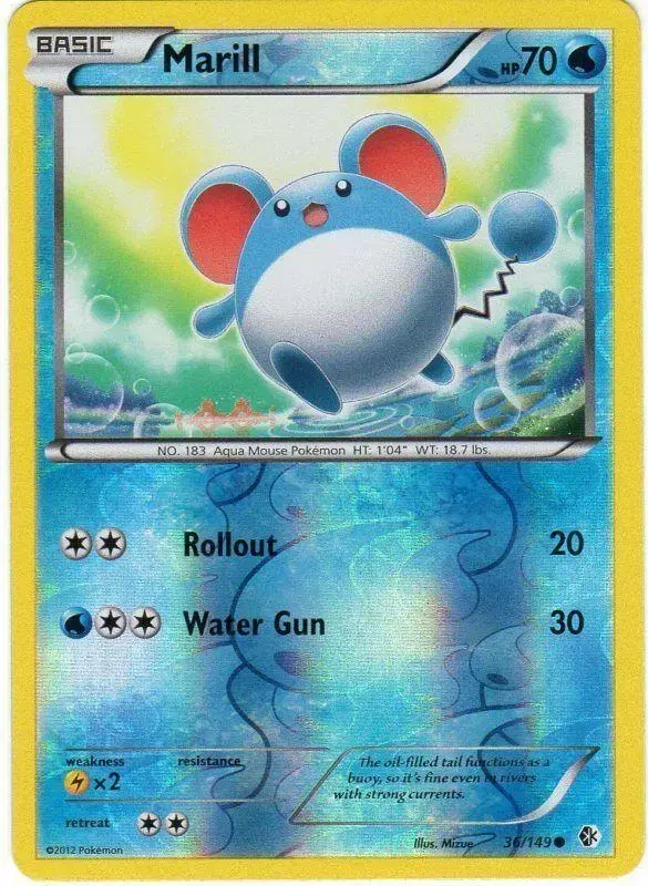 Marill [Reverse Holo] - Pokemon Boundaries Crossed #36