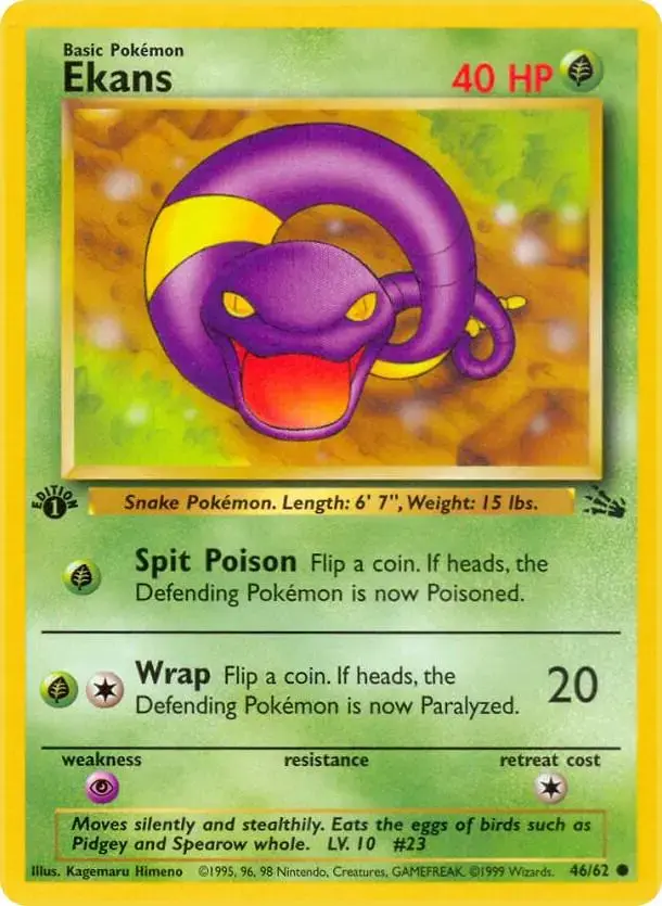 Ekans [1st Edition] - Pokemon Fossil #46