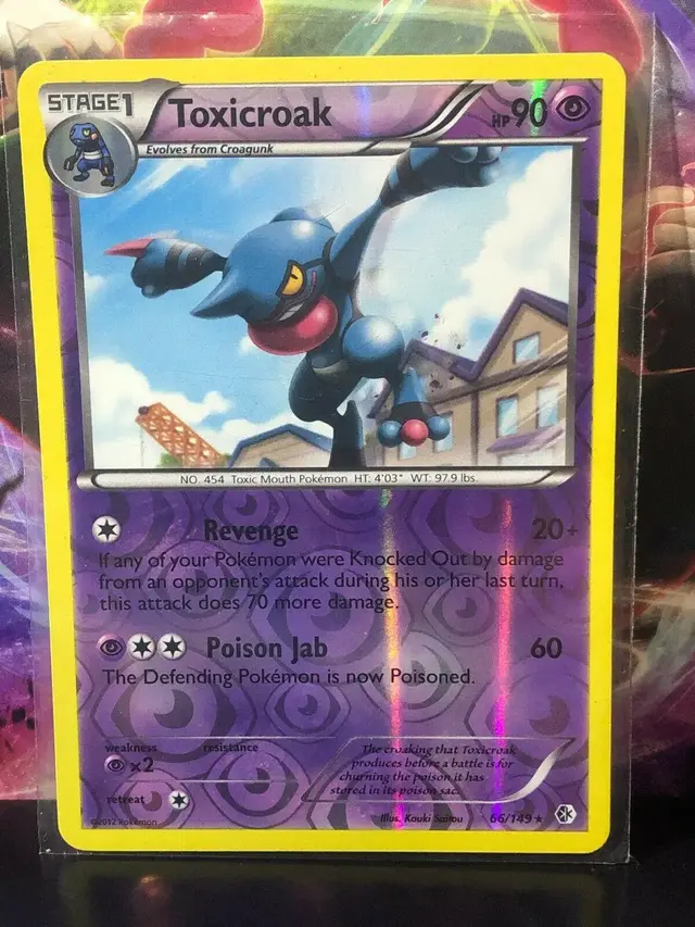 Toxicroak [Reverse Holo] - Pokemon Boundaries Crossed #66