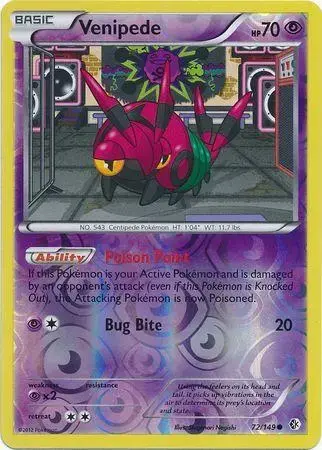 Venipede [Reverse Holo] - Pokemon Boundaries Crossed #72