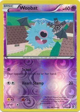 Woobat [Reverse Holo] - Pokemon Boundaries Crossed #70