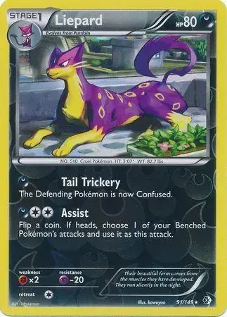 Liepard [Reverse Holo] - Pokemon Boundaries Crossed #91