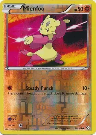 Mienfoo [Reverse Holo] - Pokemon Boundaries Crossed #86