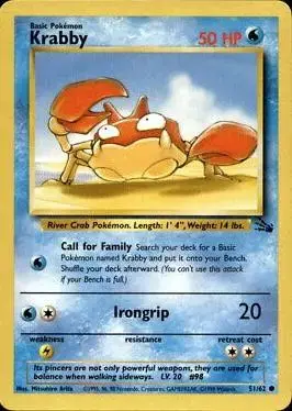 Krabby - Pokemon Fossil #51