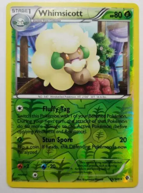 Whimsicott [Reverse Holo] - Pokemon Boundaries Crossed #15
