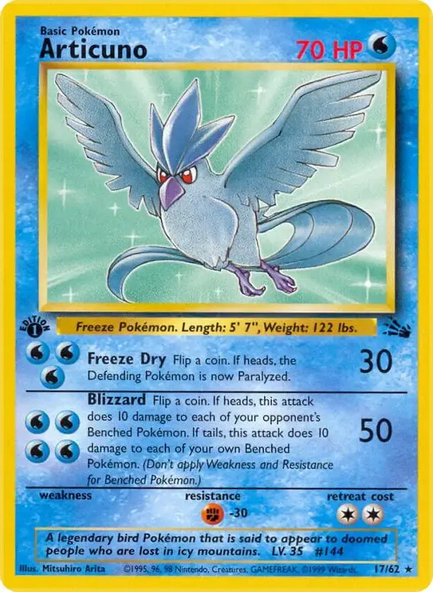 Articuno [1st Edition] - Pokemon Fossil #17