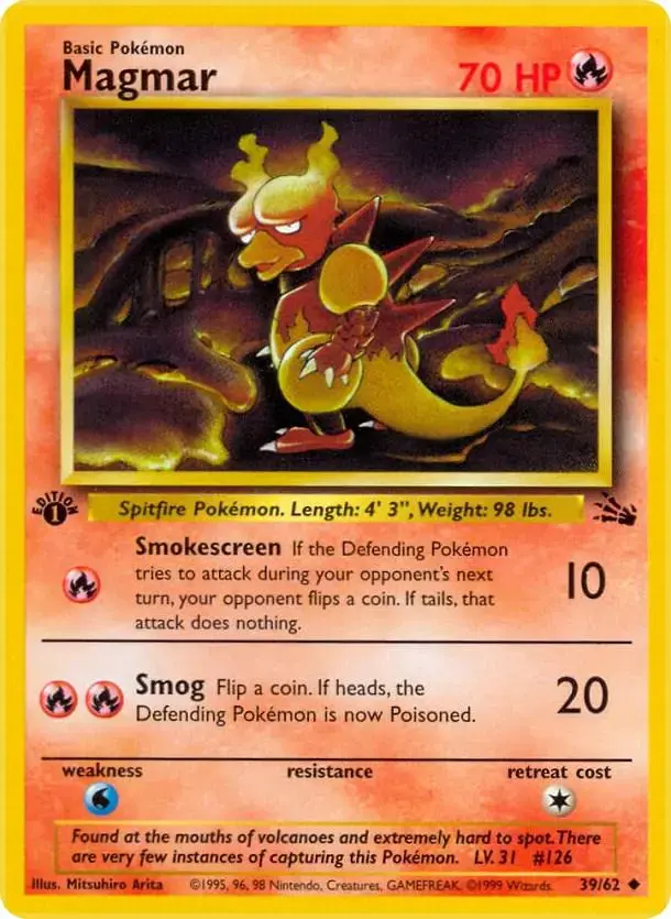 Magmar [1st Edition] - Pokemon Fossil #39