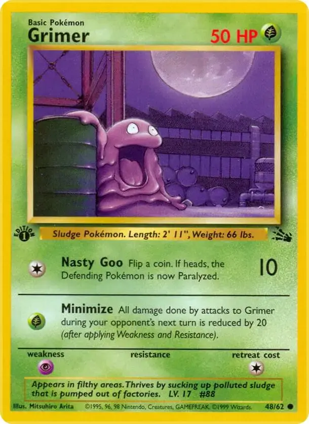 Grimer [1st Edition] - Pokemon Fossil #48