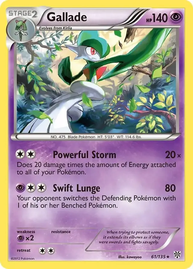 Gallade - Pokemon Plasma Storm #61