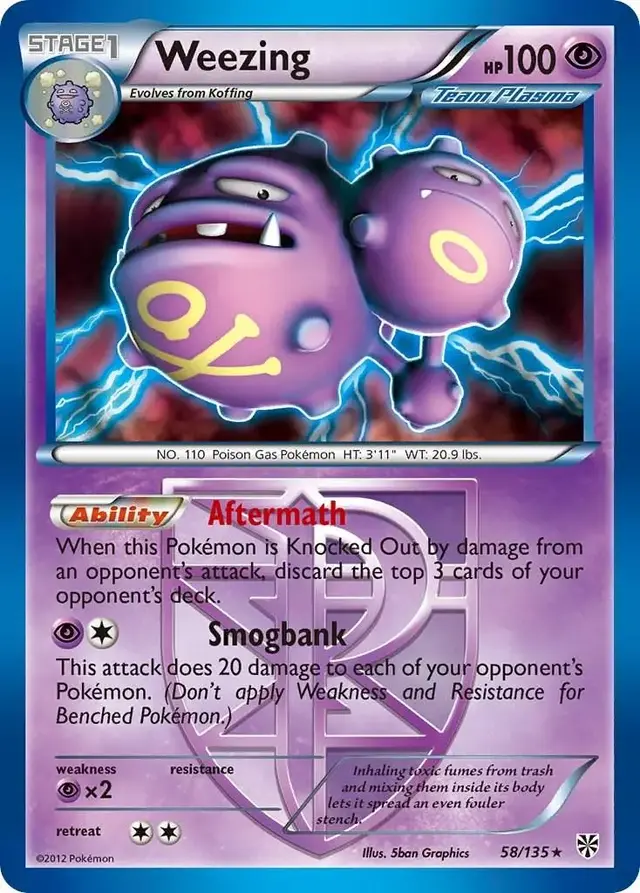 Weezing - Pokemon Plasma Storm #58
