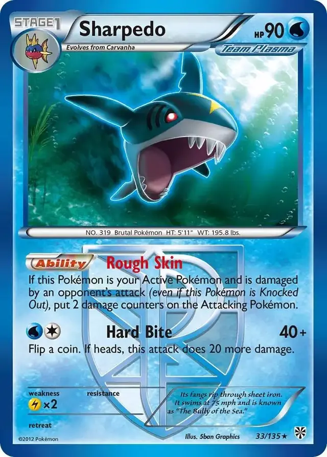 Sharpedo - Pokemon Plasma Storm #33