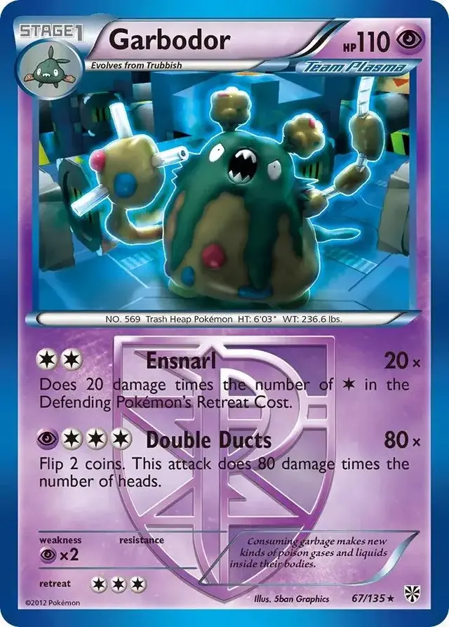 Garbodor [Reverse Holo] - Pokemon Plasma Storm #67