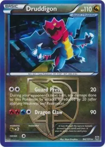 Druddigon [Cracked Ice Holo] - Pokemon Plasma Storm #94