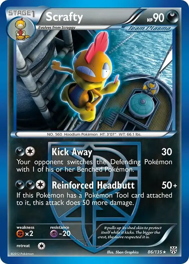 Scrafty - Pokemon Plasma Storm #86