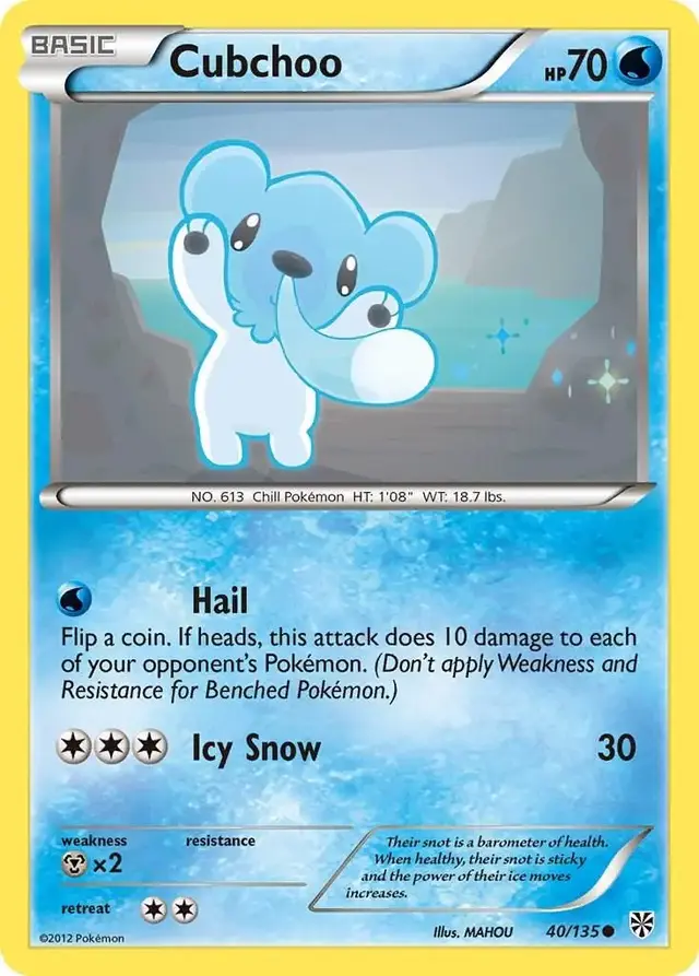 Cubchoo - Pokemon Plasma Storm #40