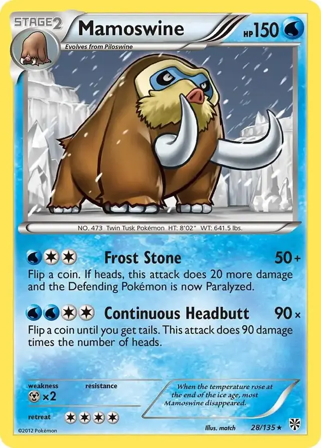 Mamoswine - Pokemon Plasma Storm #28