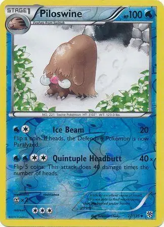 Piloswine [Reverse Holo] - Pokemon Plasma Storm #27