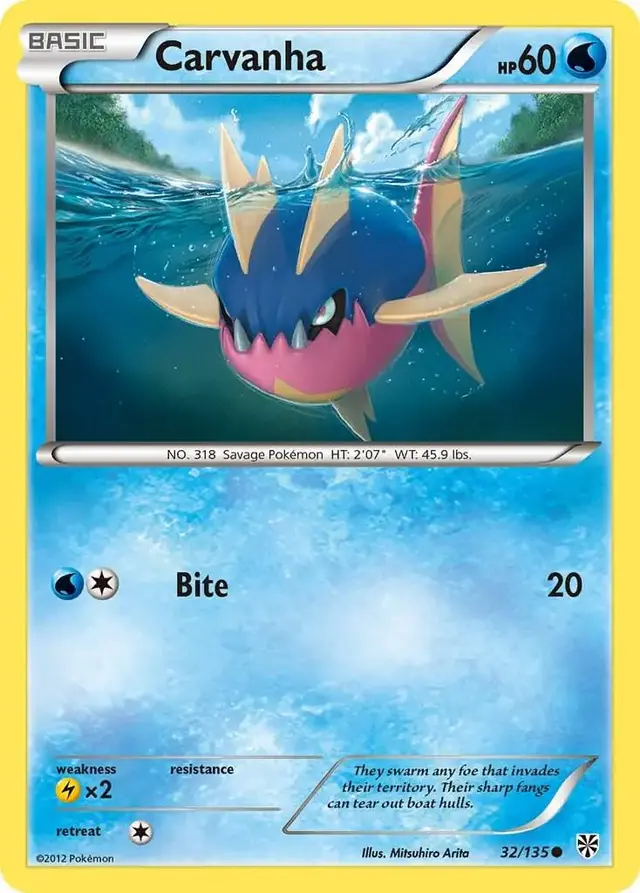 Carvanha - Pokemon Plasma Storm #32