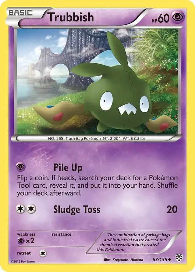 Trubbish - Pokemon Plasma Storm #63