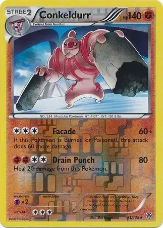 Conkeldurr [Reverse Holo] - Pokemon Plasma Storm #81