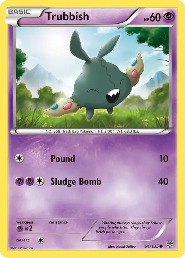 Trubbish - Pokemon Plasma Storm #64