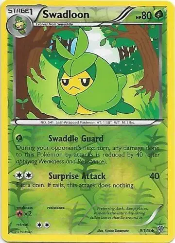 Swadloon [Reverse Holo] - Pokemon Plasma Storm #9