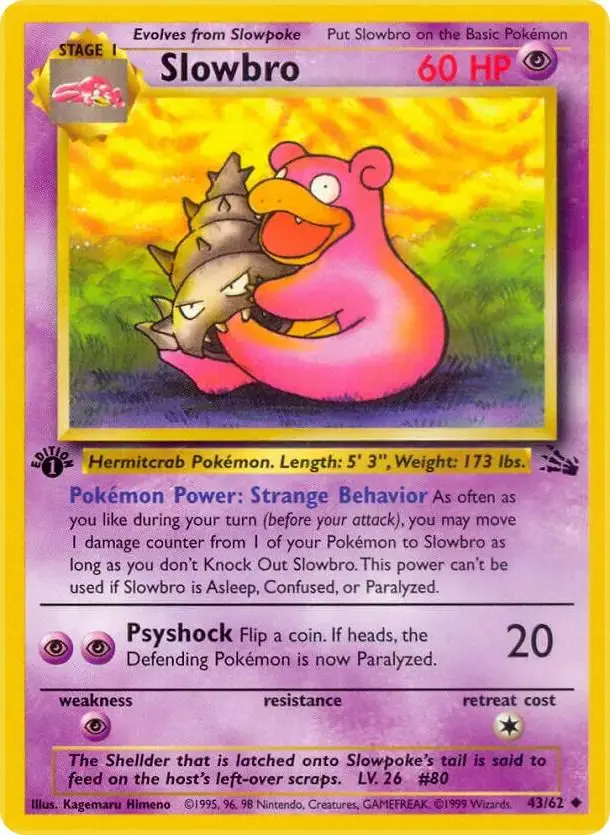 Slowbro [1st Edition] - Pokemon Fossil #43