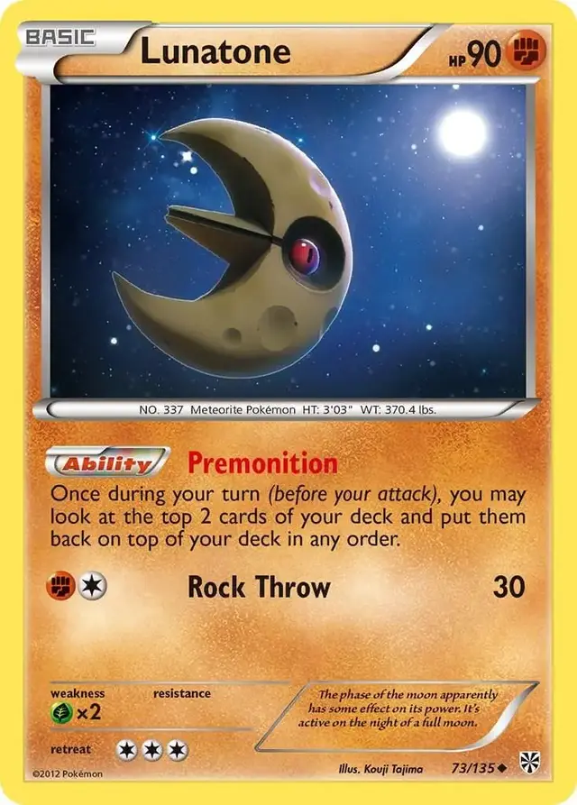 Lunatone - Pokemon Plasma Storm #73