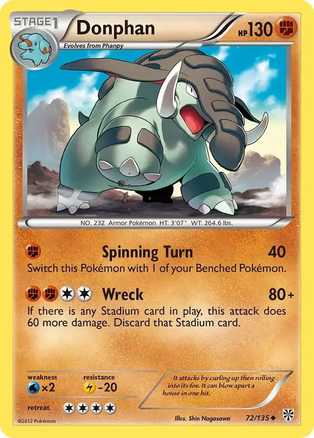 Donphan - Pokemon Plasma Storm #72