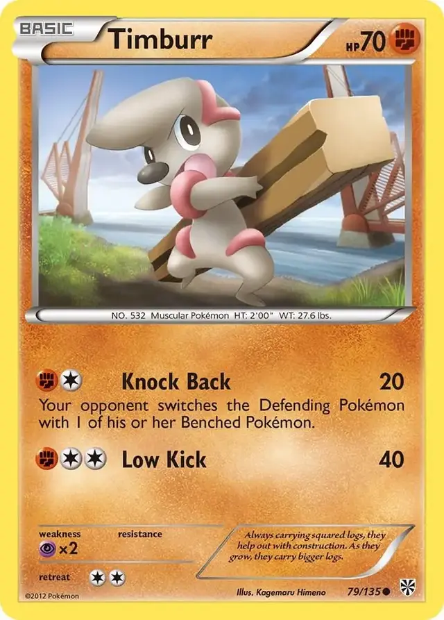 Timburr - Pokemon Plasma Storm #79
