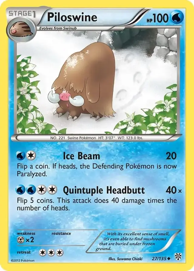 Piloswine - Pokemon Plasma Storm #27