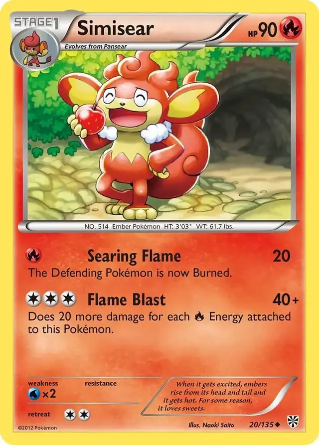 Simisear - Pokemon Plasma Storm #20