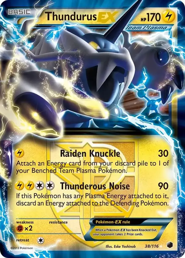 Thundurus EX - Pokemon Plasma Freeze #38