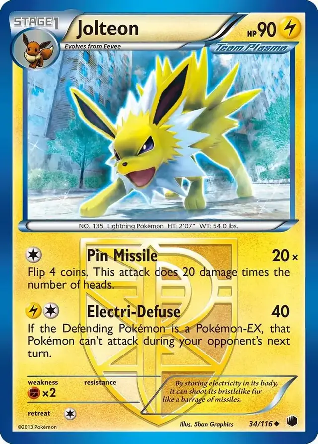 Jolteon - Pokemon Plasma Freeze #34