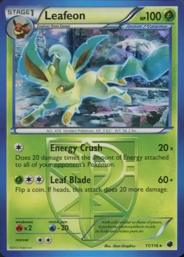 Leafeon [Cracked Ice Holo] - Pokemon Plasma Freeze #11