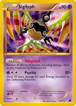 Sigilyph 118 - Pokemon Plasma Freeze