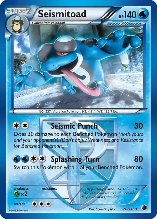 Seismitoad - Pokemon Plasma Freeze #26