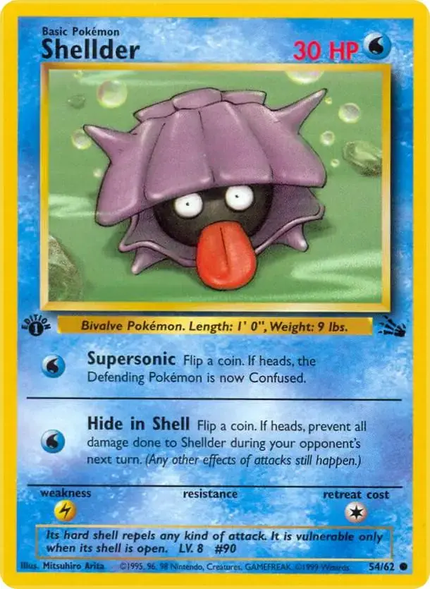 Shellder [1st Edition] - Pokemon Fossil #54