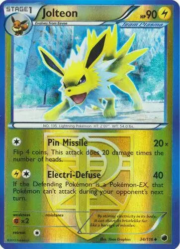 Jolteon [Reverse Holo] - Pokemon Plasma Freeze #34