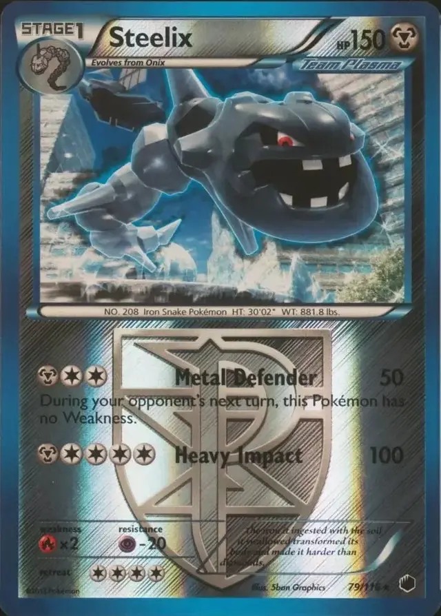 Steelix [Reverse Holo] - Pokemon Plasma Freeze #79