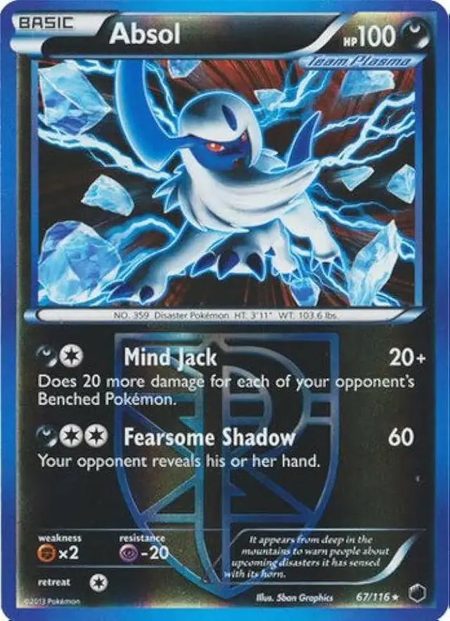 Absol [Reverse Holo] - Pokemon Plasma Freeze #67